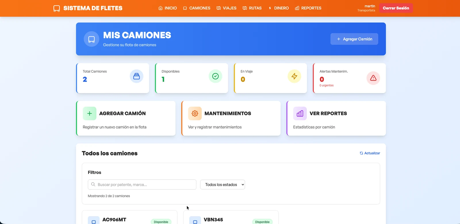 Plataforma de gestión logística